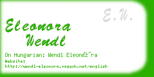 eleonora wendl business card
